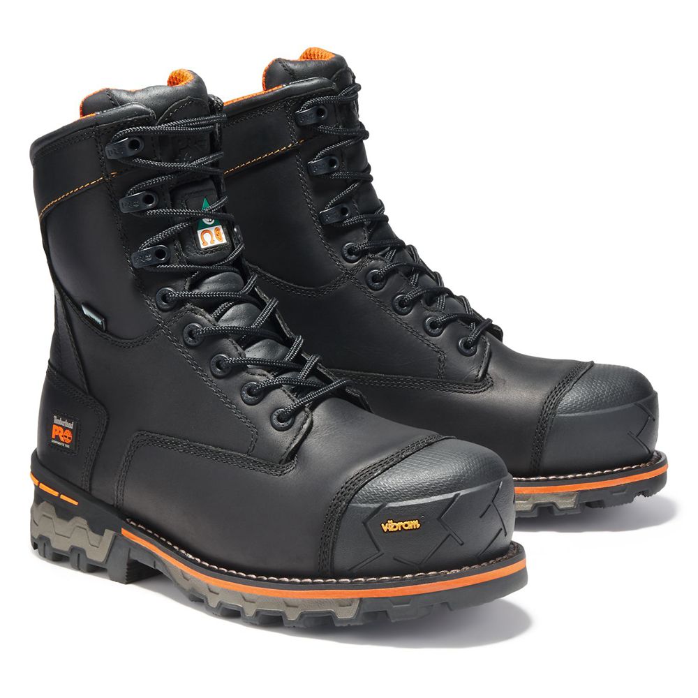 Botas de Trabajo Timberland Hombre Pro® Boondock 8\" Comp Toe Negras - Chile XBM-831960